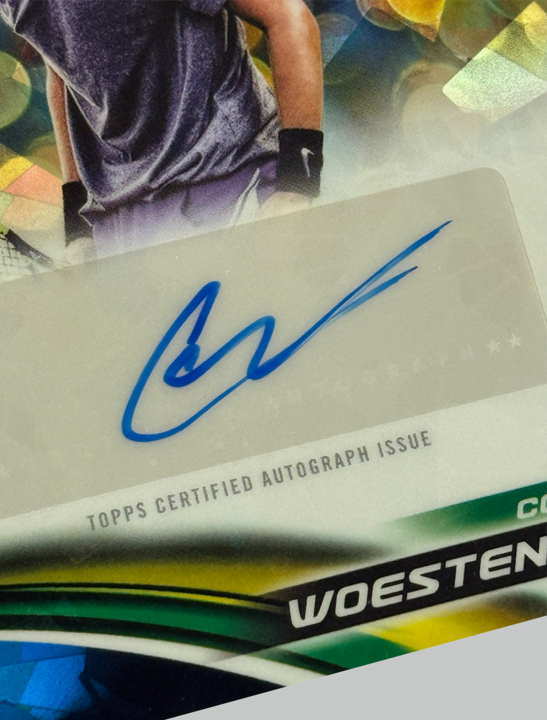 Topps Chrome Tennis 2025 Cooper Woestendick (RC) Auto Sapphire
