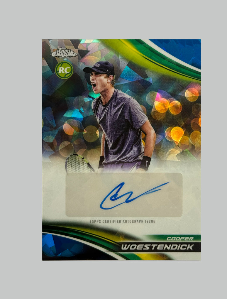 Topps Chrome Tennis 2025 Cooper Woestendick (RC) Auto Sapphire
