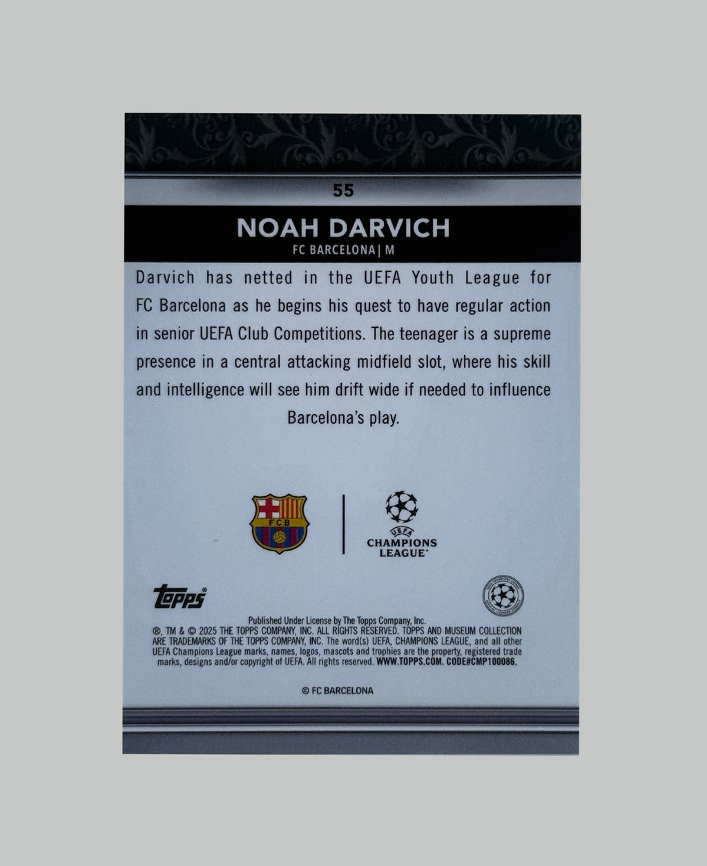 Topps Museum Collection 2024-25 Noah Darvich (RC)