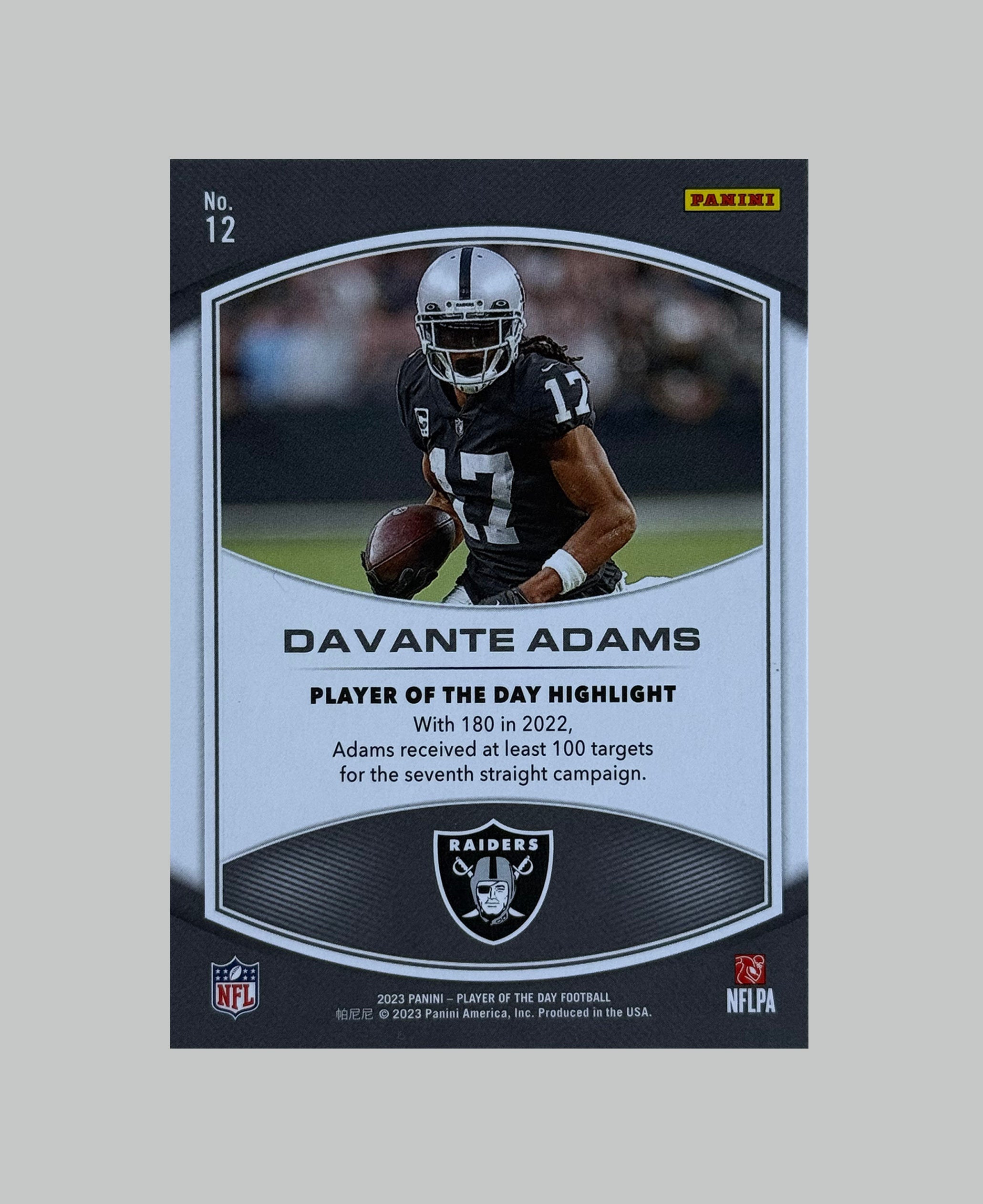 Panini Player of the Day 2023 Davante Adams 66/99