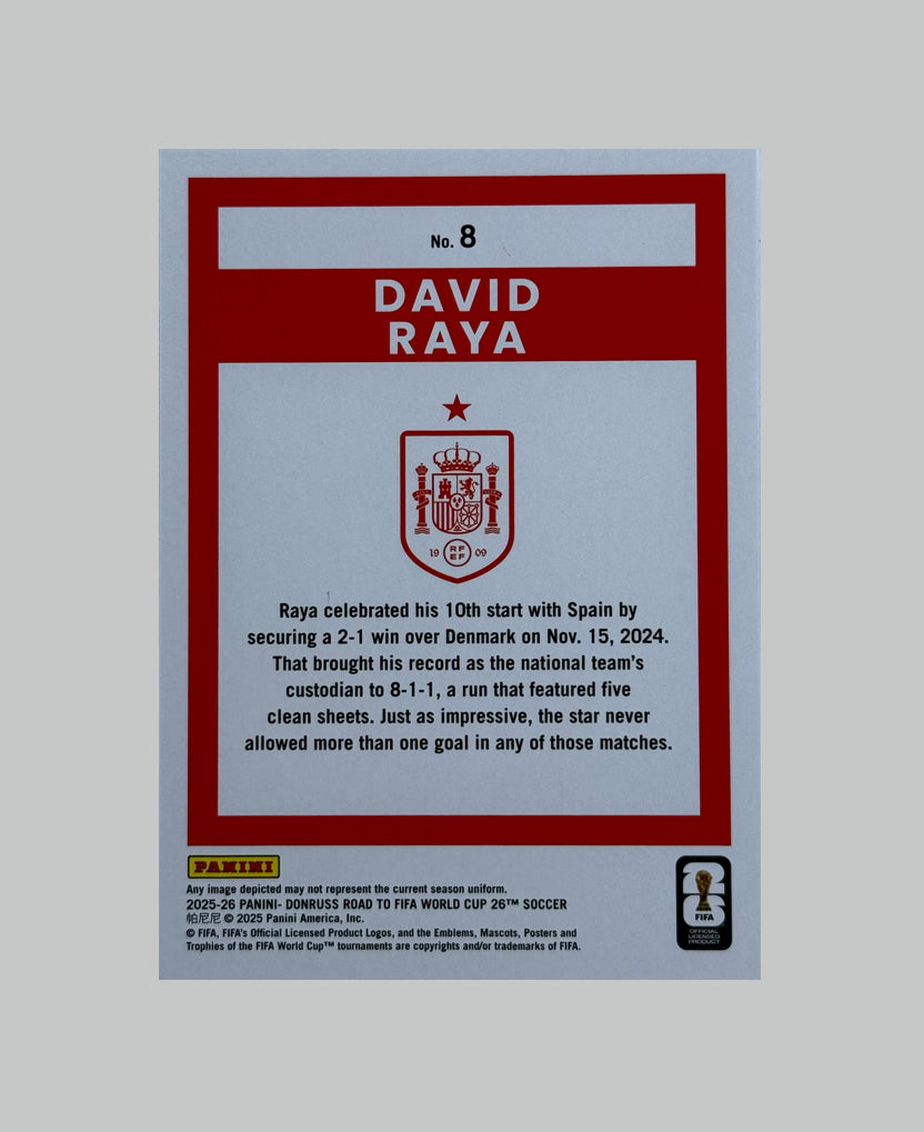 Panini Donruss Road to World Cup 2025-26 David Raya 20/99