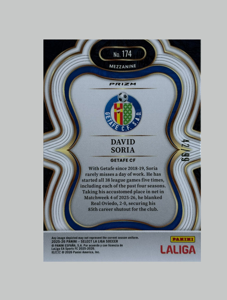 Panini Select La Liga 2025-26 David Soria 42/99