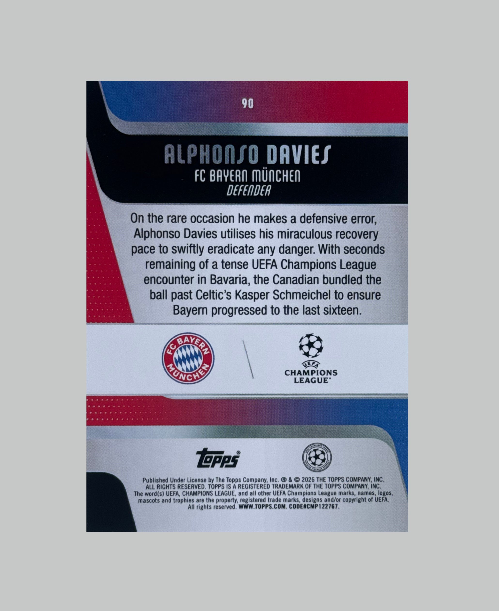 Topps UCC 2025-26 Alphonso Davies 118/250