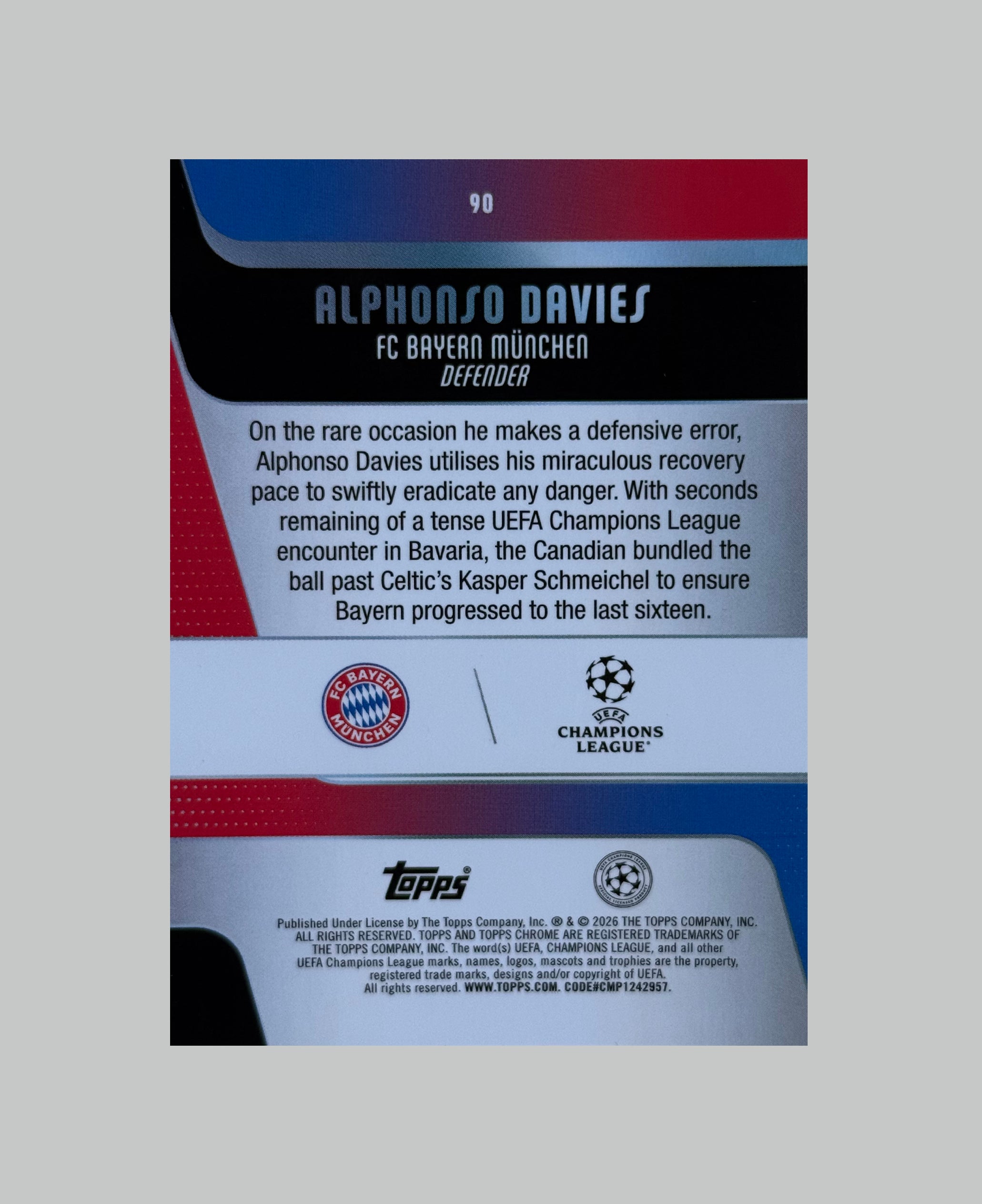 Topps Chrome UCC 2025-26 Alphonso Davies