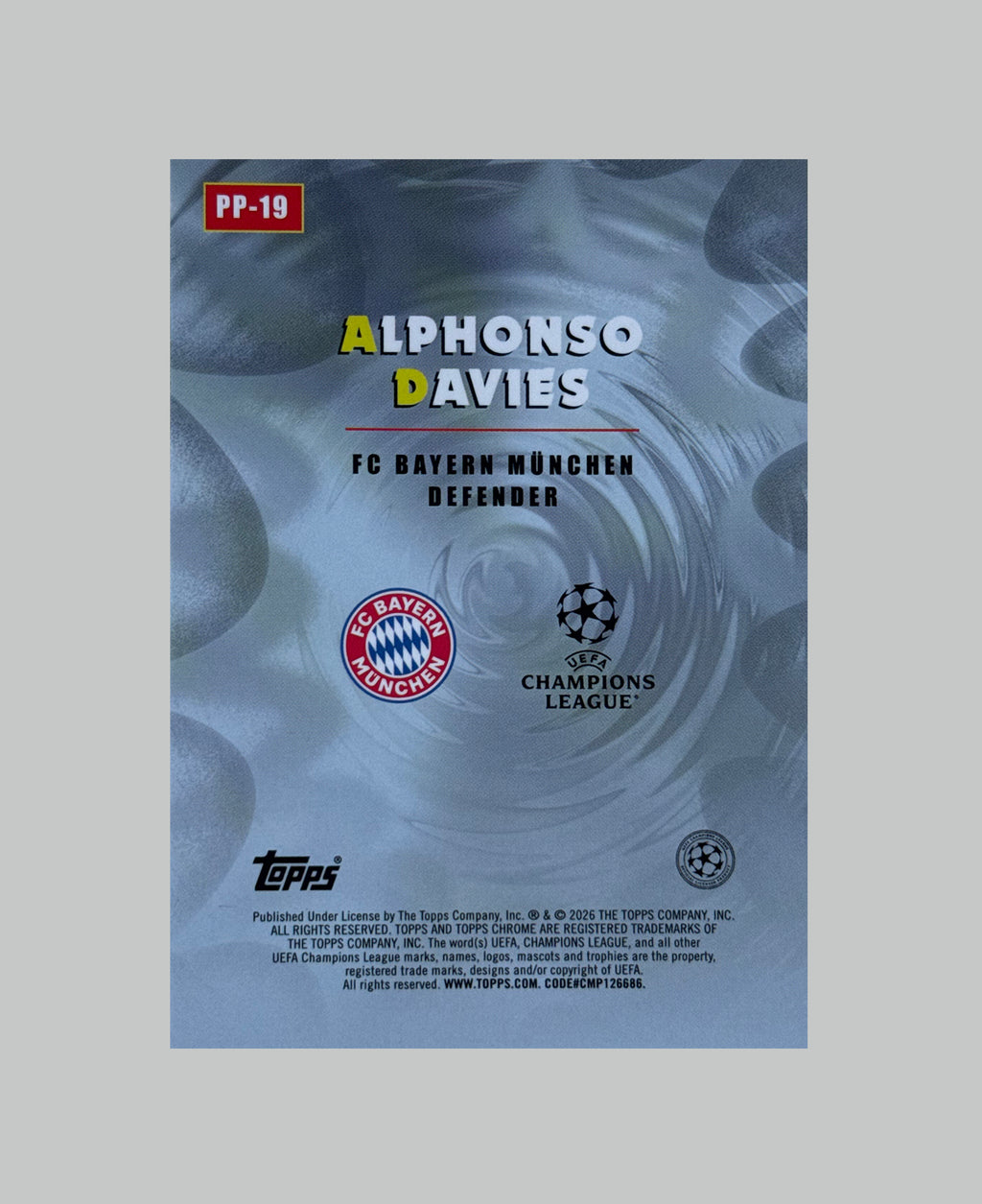 Topps Chrome UCC 2025-26 Alphonso Davies Power Players