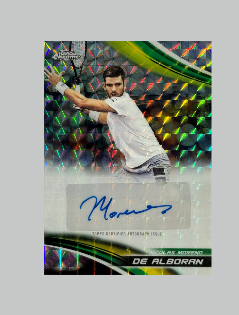 Topps Chrome Tennis 2025 Nicolas Moreno De Alboran Geometric Refractor Auto
