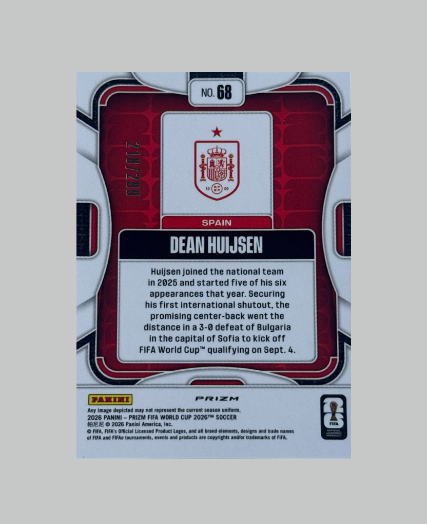 Panini Prizm World Cup 2026 Dean Huijsen 218/299