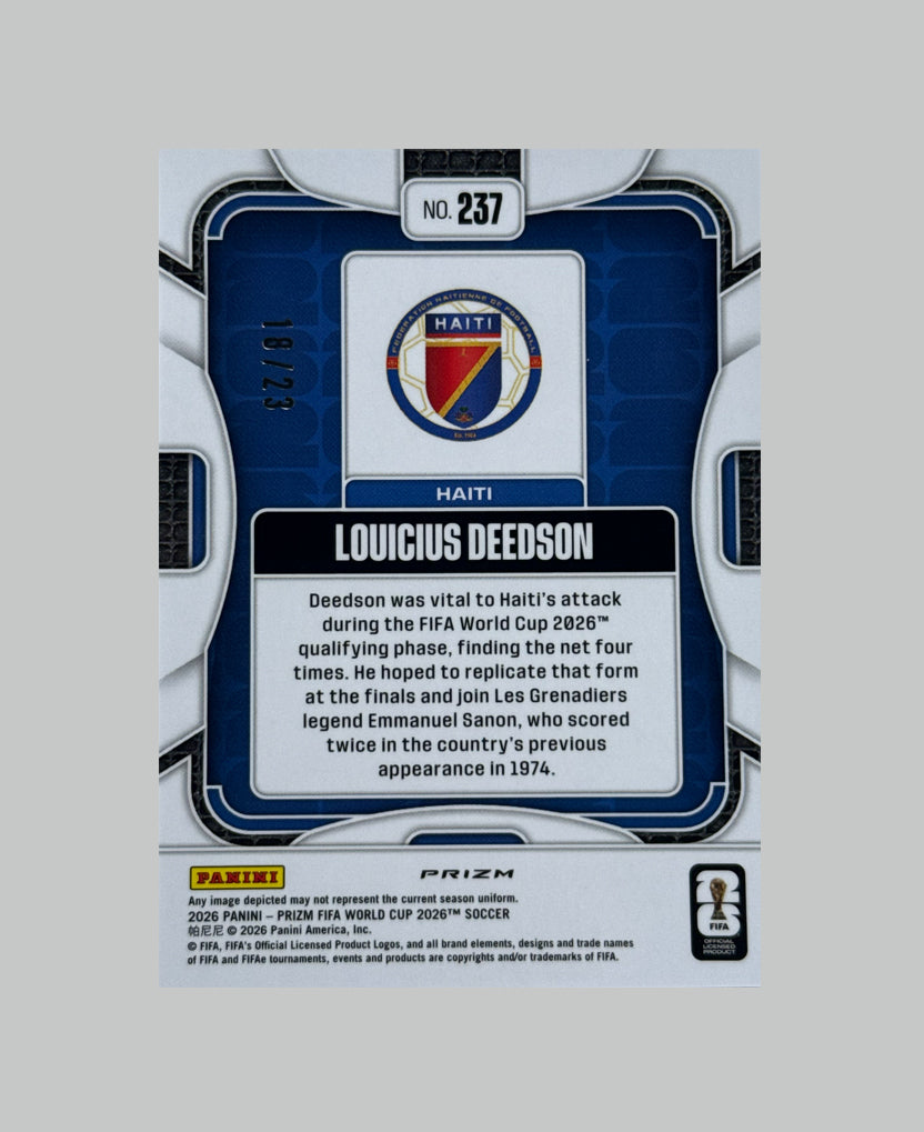 Panini Prizm World Cup 2026 Louicius Deedson (RC) 18/23