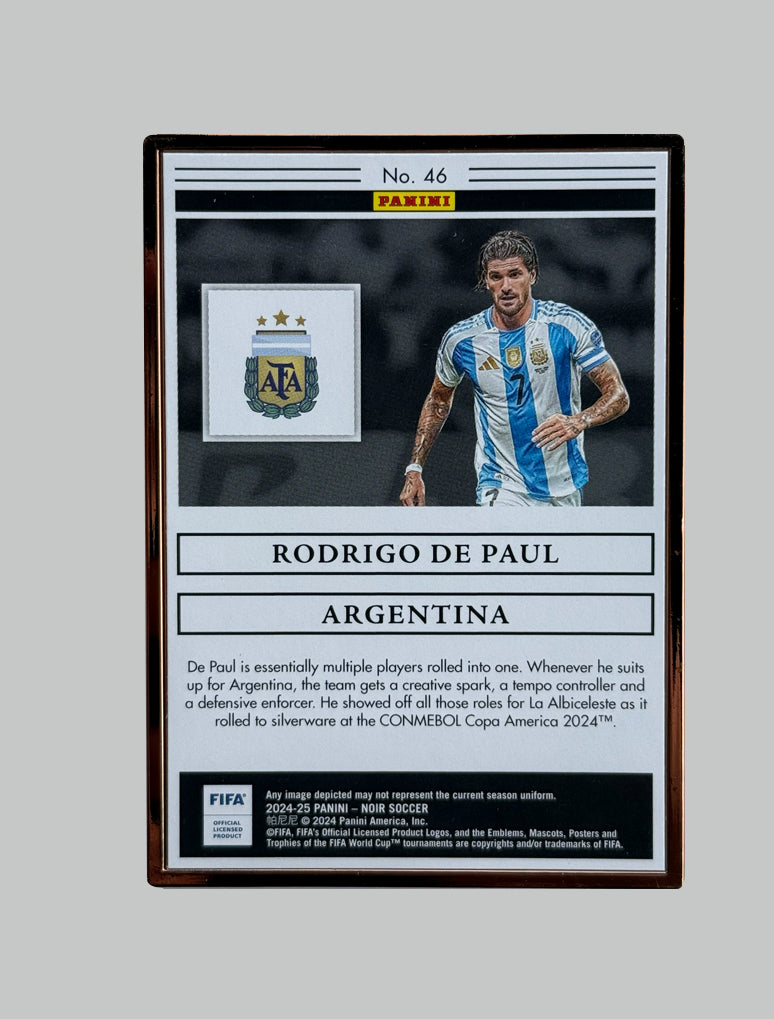 Panini Noir 2024-25 Rodrigo De Paul 22/25 Bronze Frame