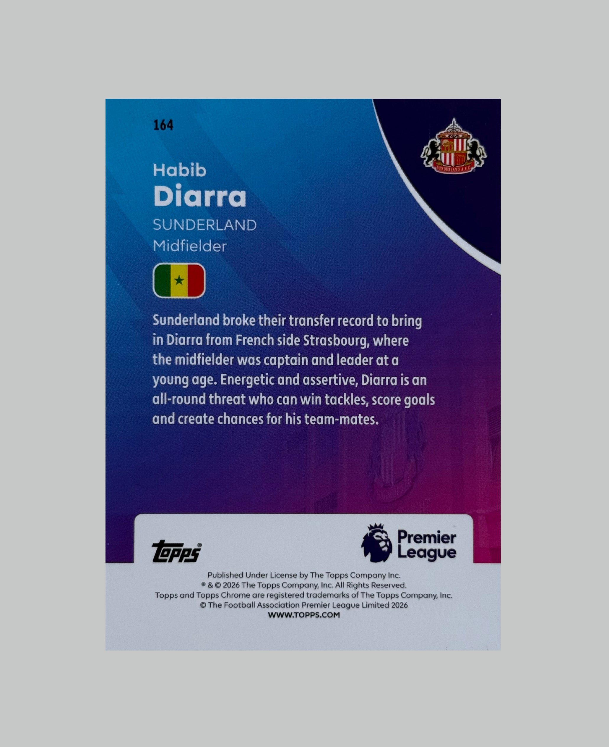 Topps Chrome Premier League 2026 Habib Diarra 191/299