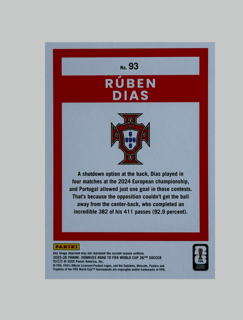 Panini Donruss Road to World Cup 2025-26 Ruben Dias 196/199