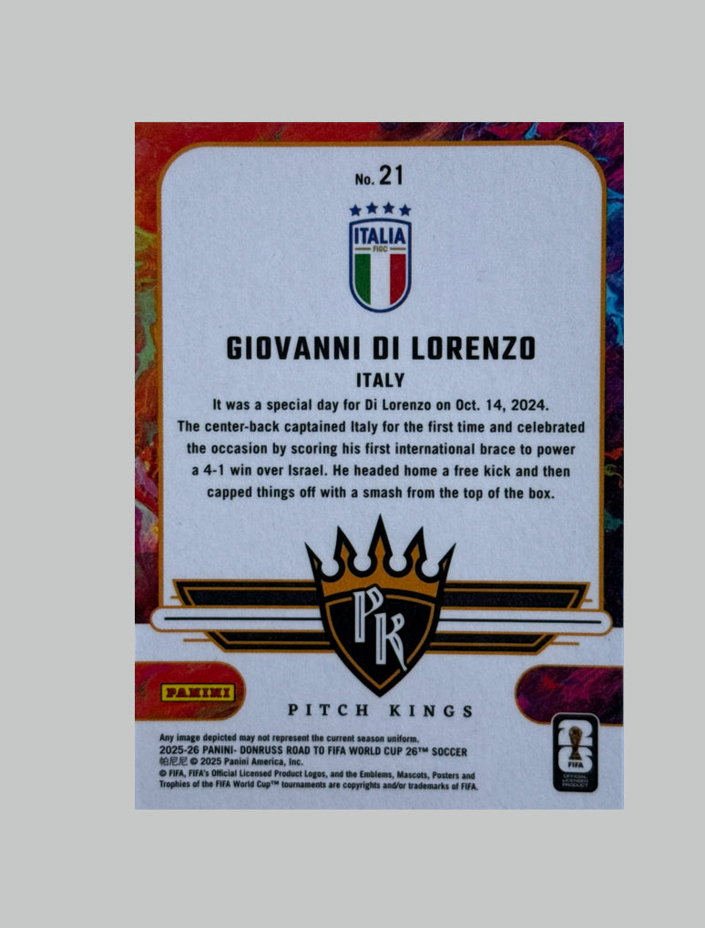 Panini Donruss Road to World Cup 2025-26 Giovanni Di Lorenzo Pitch Kings 007/199