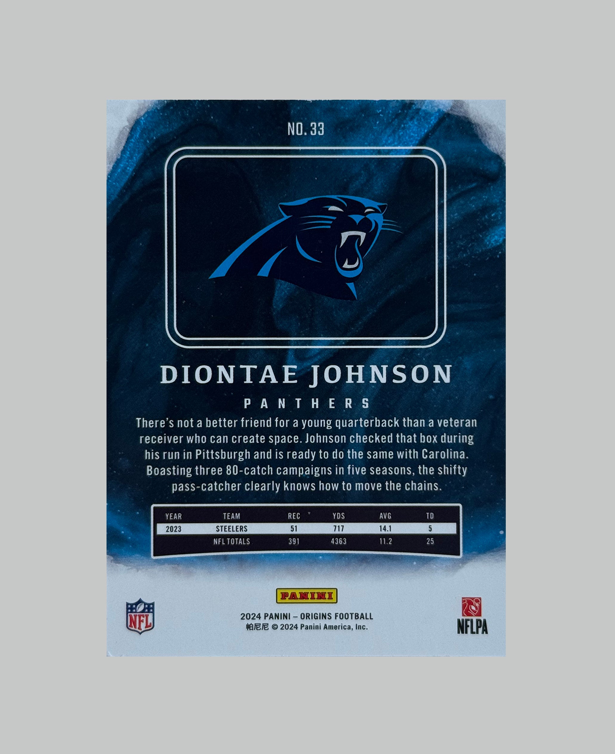 Panini Origins Diontae Johnson 13/50