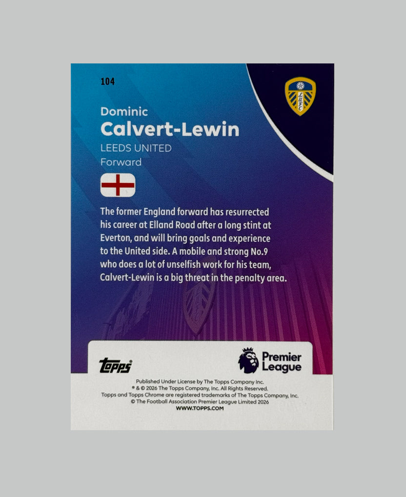Topps Chrome Premier League 2026 Dominic Calvert-Lewin 53/99 Sapphire