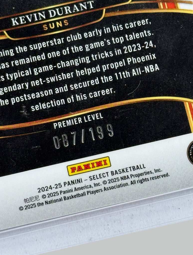 Panini Select Basketball 2024-25 Kevin Durant 087/199 BEM 9 MINT