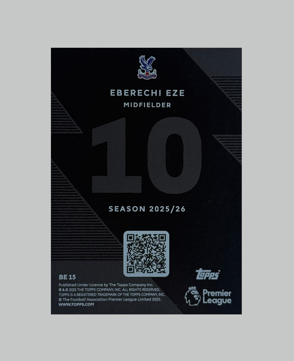 Topps Premier League 2025/26 Eberechi Eze Black Edge