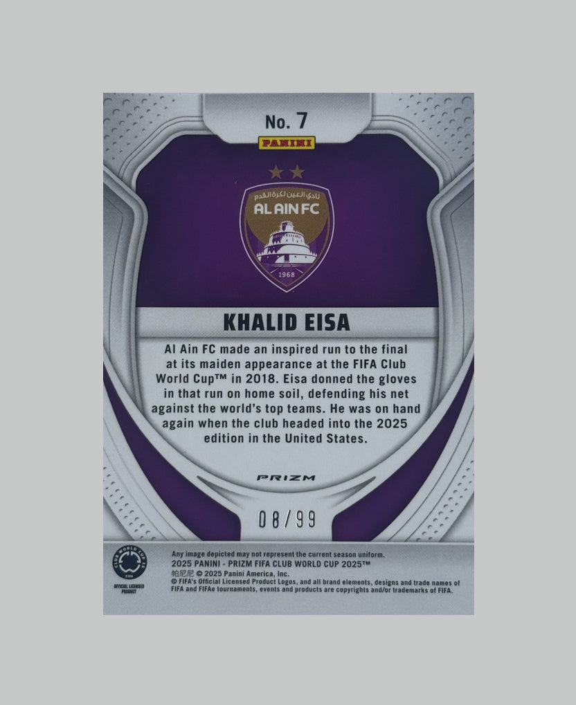 Panini Prizm Club World Cup Khalid Eisa (RC) 08/99