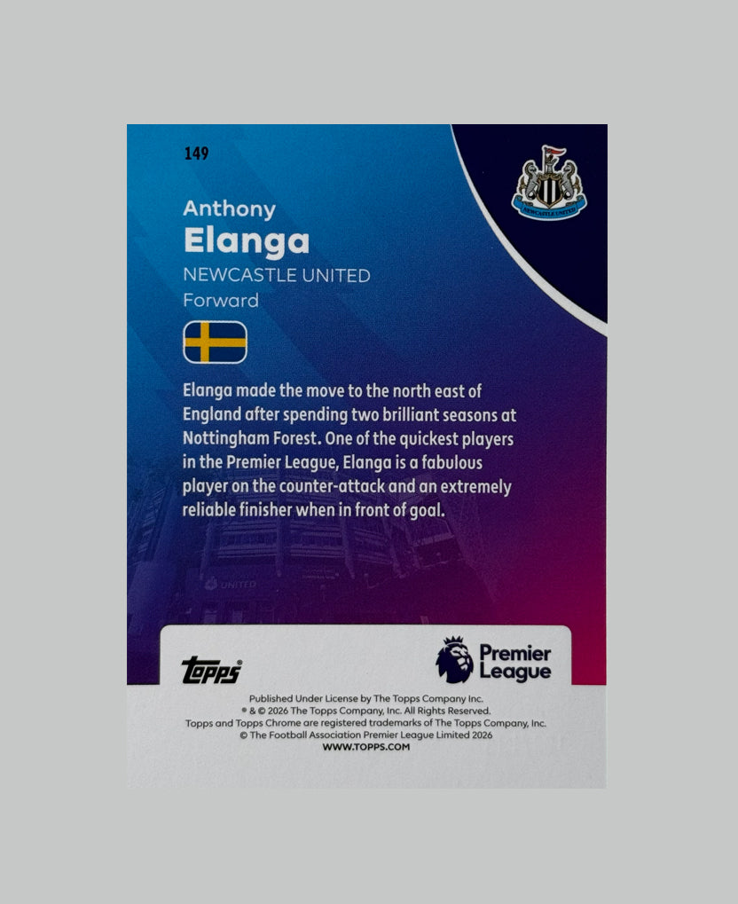 Topps Chrome Premier League 2026 Anthony Elanga 006/199