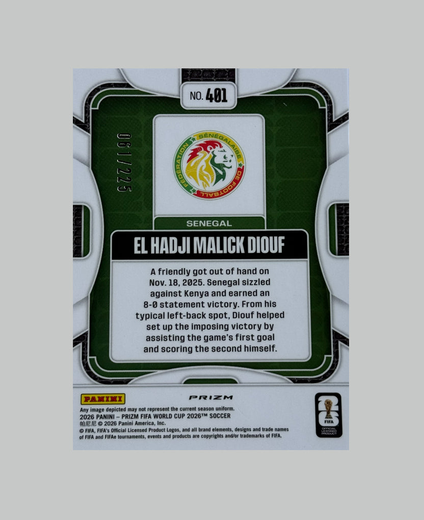 Panini Prizm World Cup 2026 El Hadji Malick Diouf (RC) 061/225