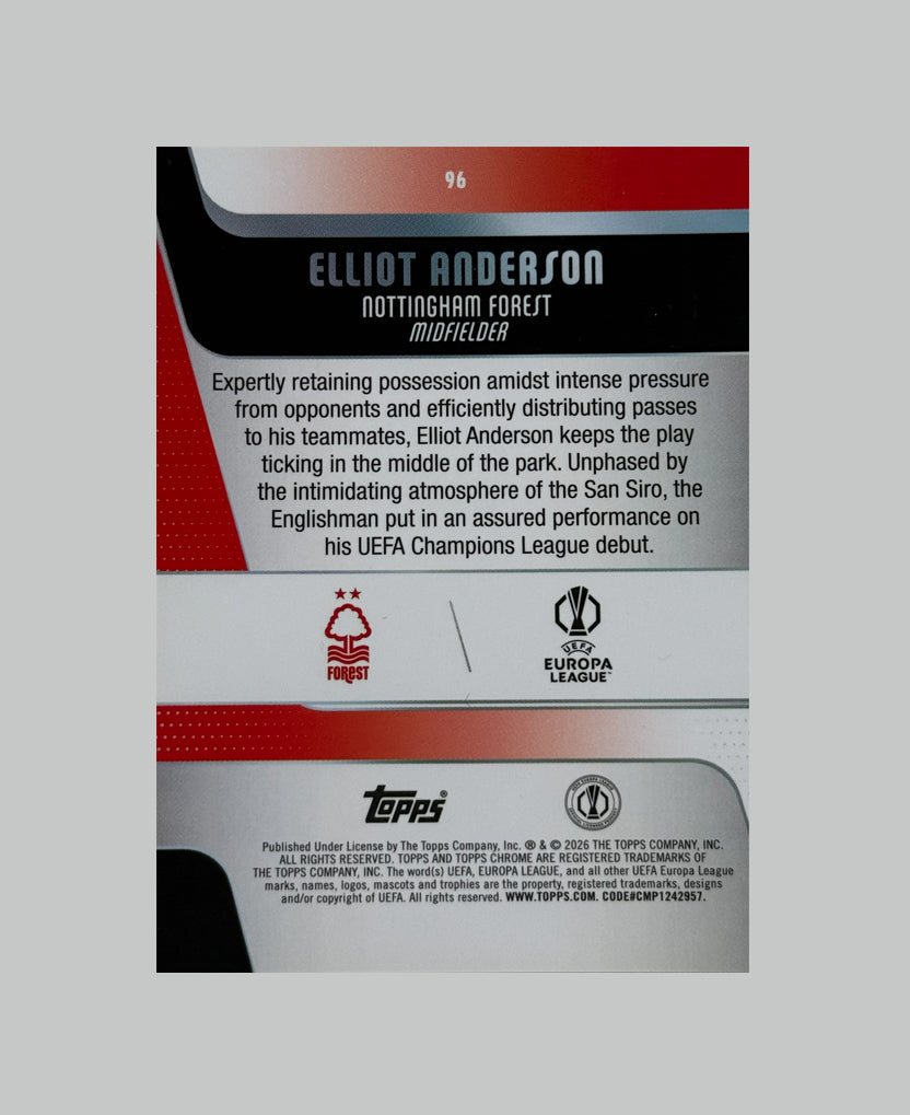 Topps Chrome UCC 2025-26 Elliot Anderson 120/199