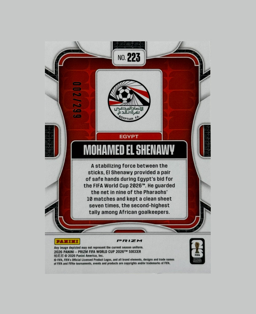 Panini Prizm World Cup 2026 Mohamed El Shenawy 002/299