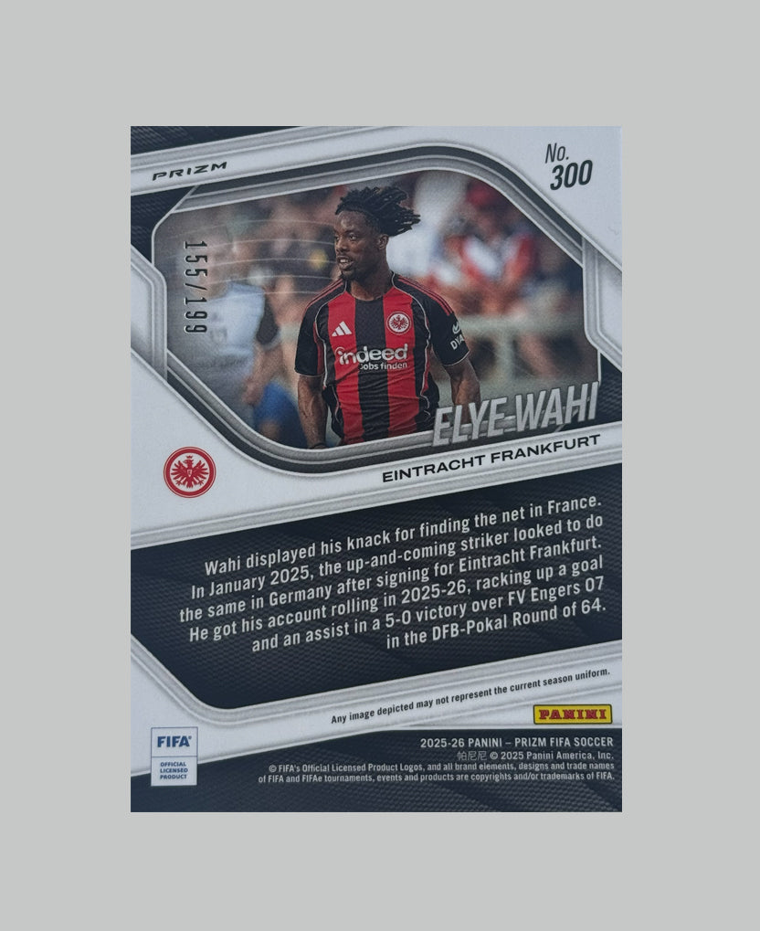 Panini Prizm FIFA 2025-26 Elye Wahi 155/199