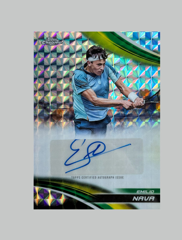 Topps Chrome Tennis 2025 Emilio Nava Geometric Refractor Auto