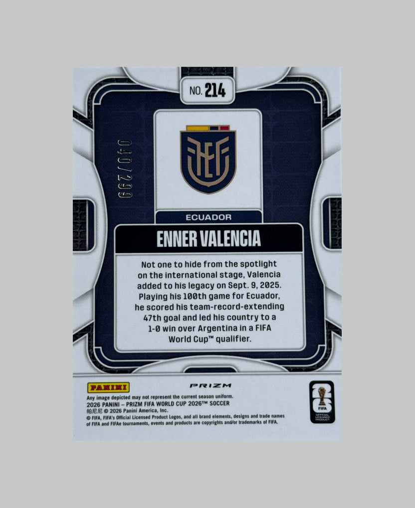 Panini Prizm World Cup 2026 Enner Valencia 040/299