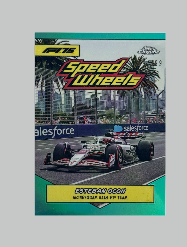 Topps Chrome F1 2025 Esteban Ocon Speed Wheels 089/199
