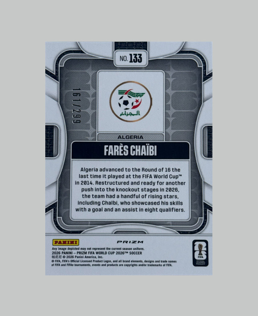Panini Prizm World Cup 2026 Fares Chaibi 161/299