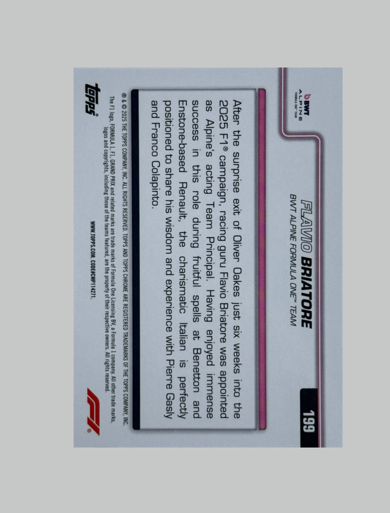 Topps Chrome F1 2025 Flavio Briatore 153/199