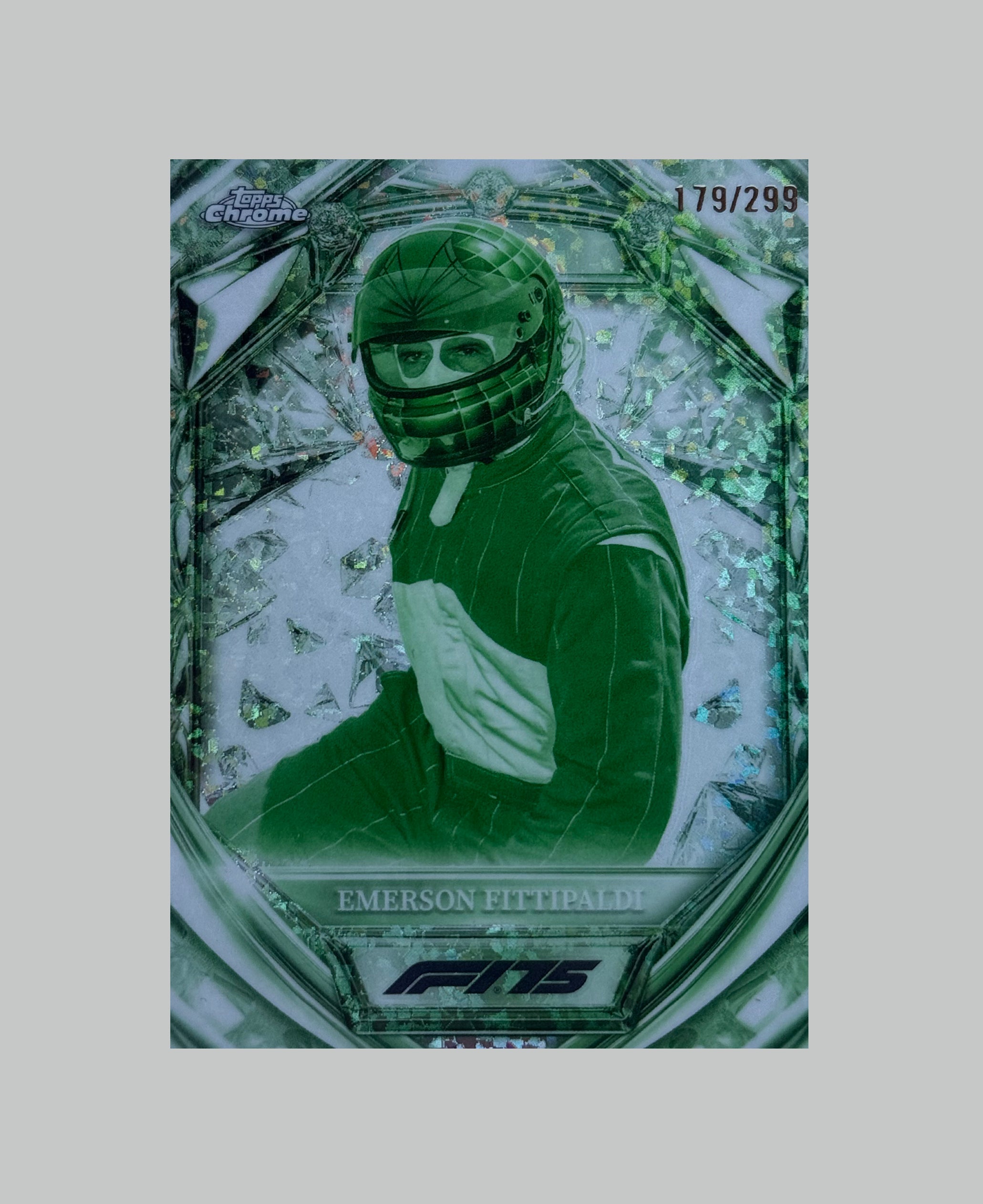 Topps Chrome F1 2025 Emerson Fittipaldi Diamond 75th Anniversary 179/299