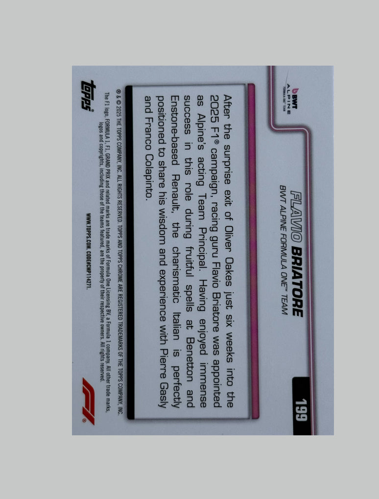 Topps Chrome F1 2025 Flavio Briatore 118/140