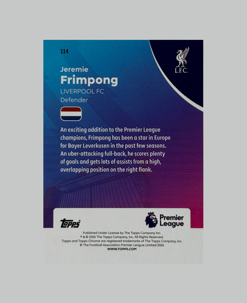 Topps Chrome Premier League 2026 010/250