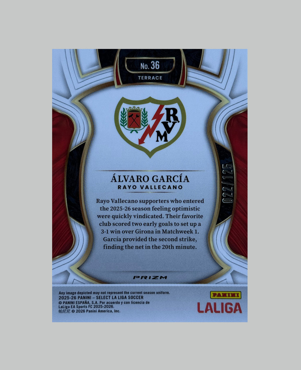 Panini Select La Liga 2025-26 Alvaro Garcia 022/125