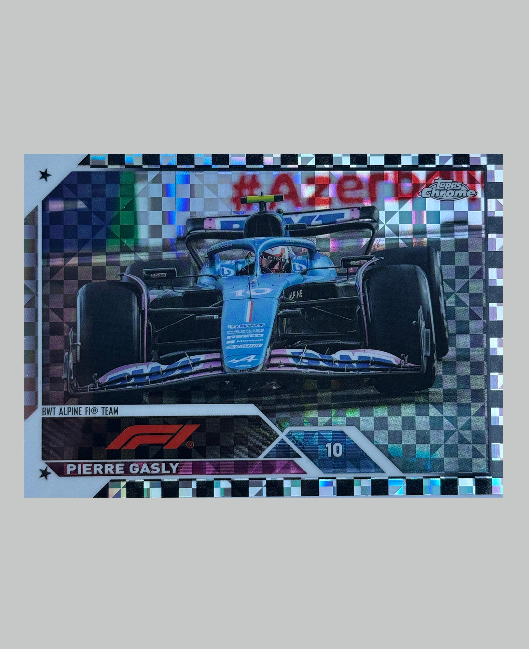 Topps Chrome F1 2023 Pierre Gasly Checker Flag