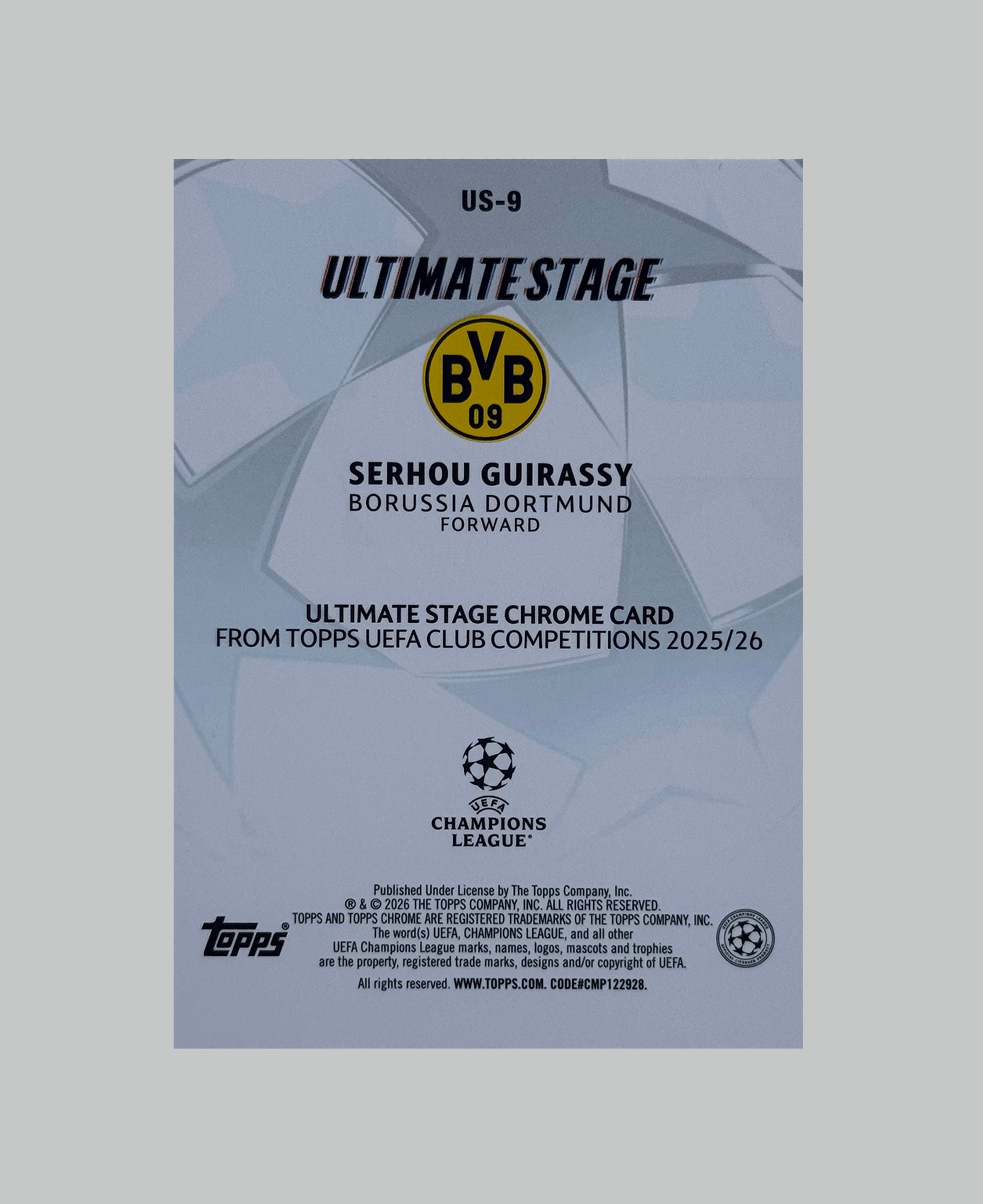 Topps UCC 2025-26 Serhou Guirassy Ultimate Stage