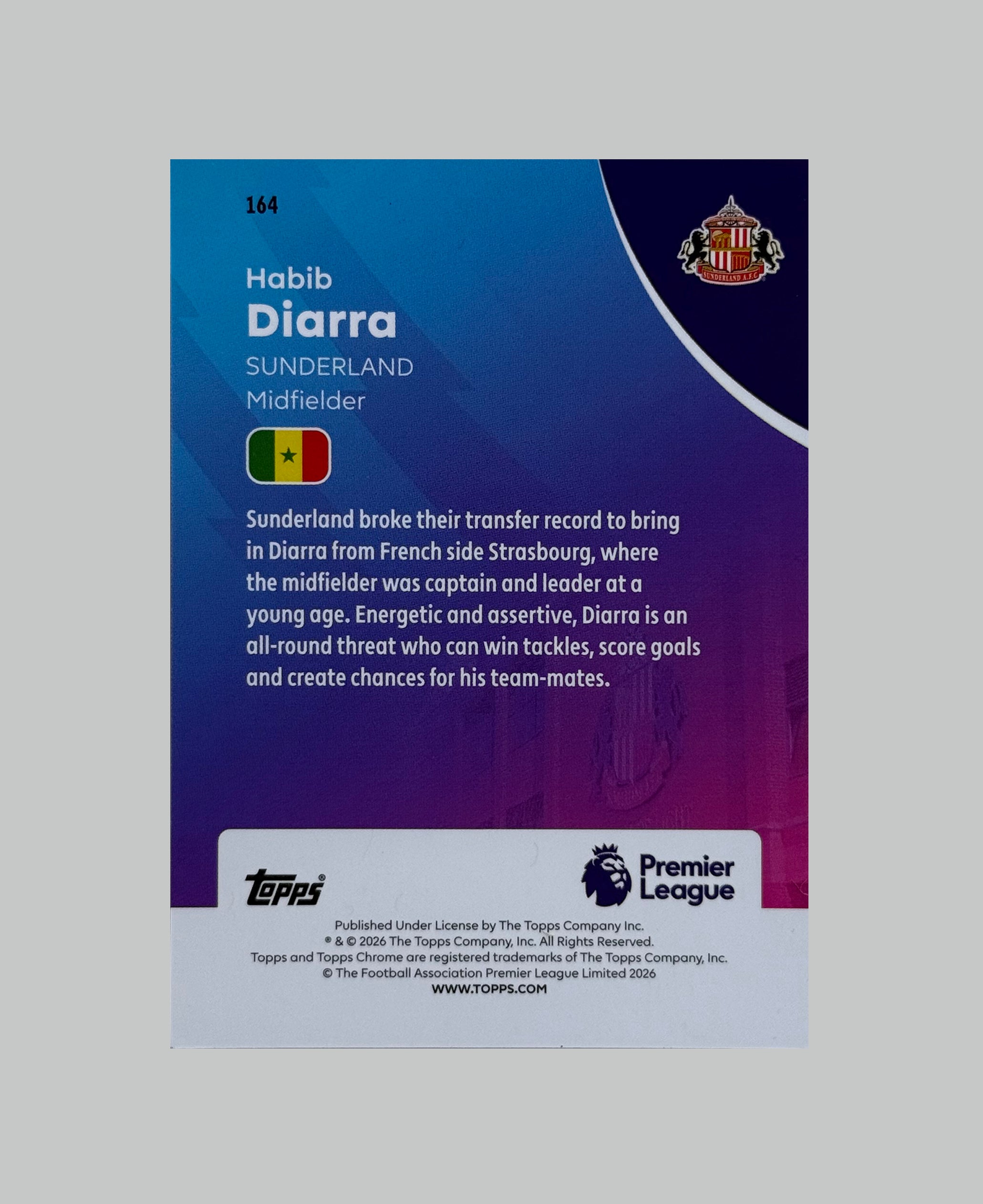 Topps Chrome Premier League 2026 Habib Diarra 211/250