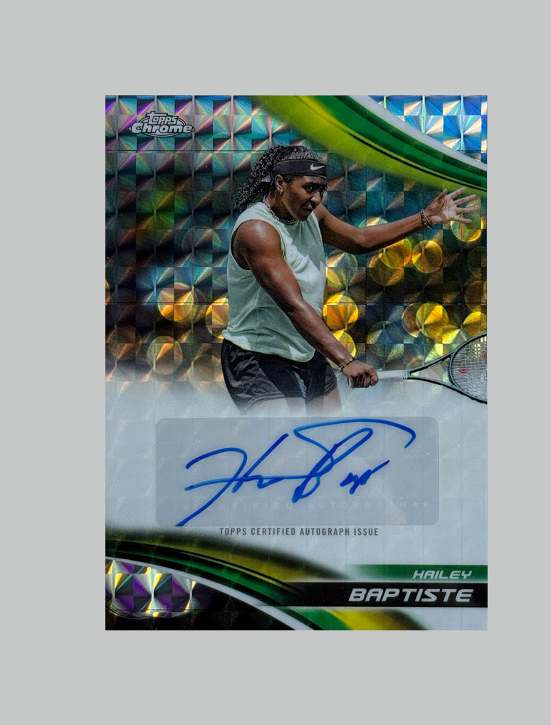 Topps Chrome Tennis 2025 Hailey Baptiste Geometric Refractor Auto