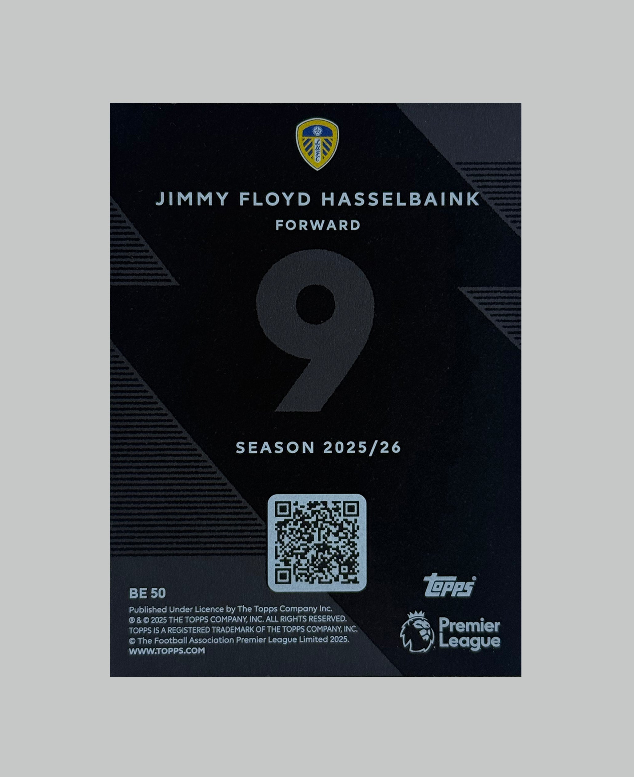 Topps Premier League 2025/26 Jimmy Floyd Hasselbaink Black Edge