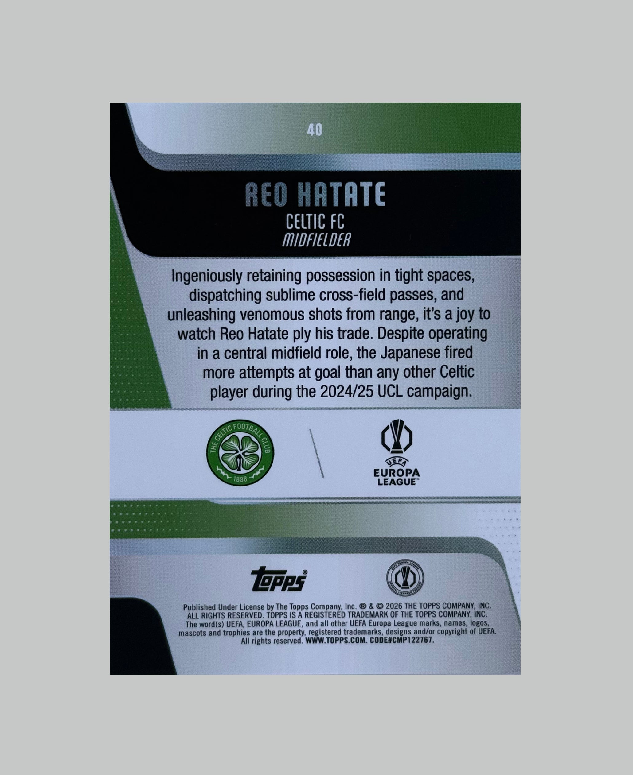 Topps UCC 2025-26 Reo Hatate 28/99