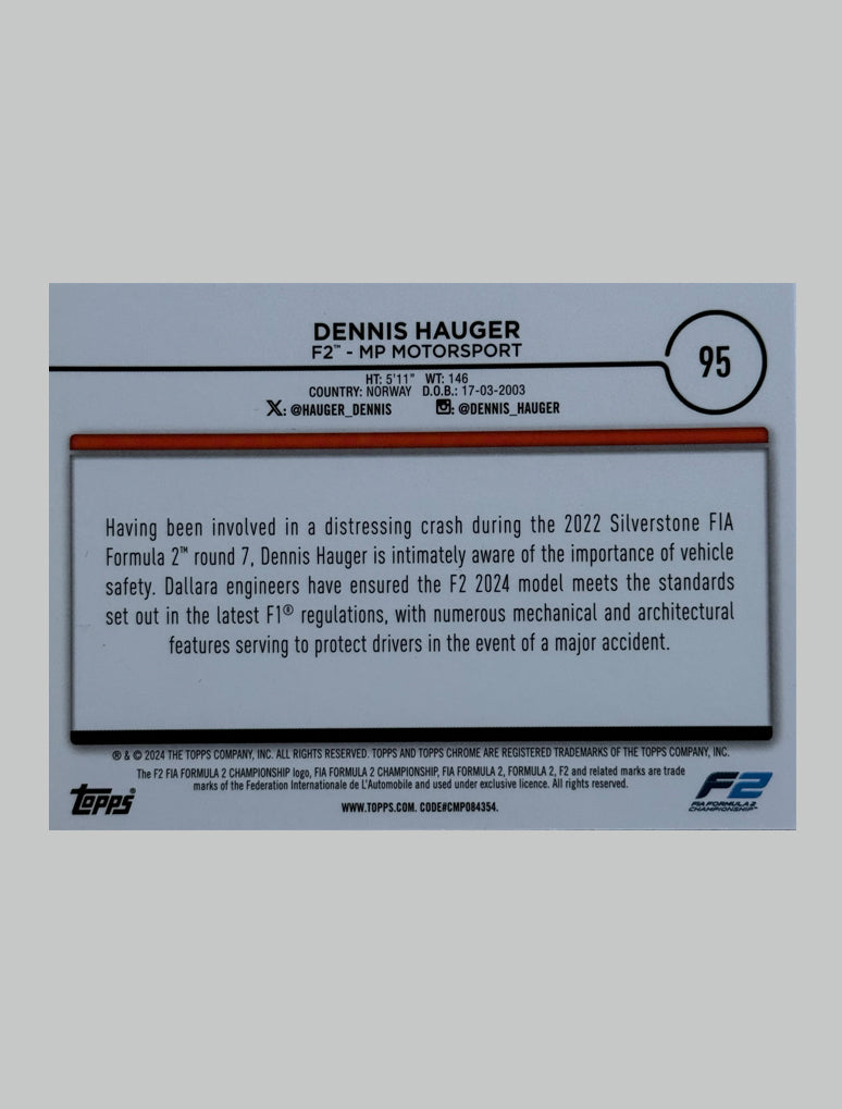 Topps Chrome F1 2024 Dennis Hauger 137/199