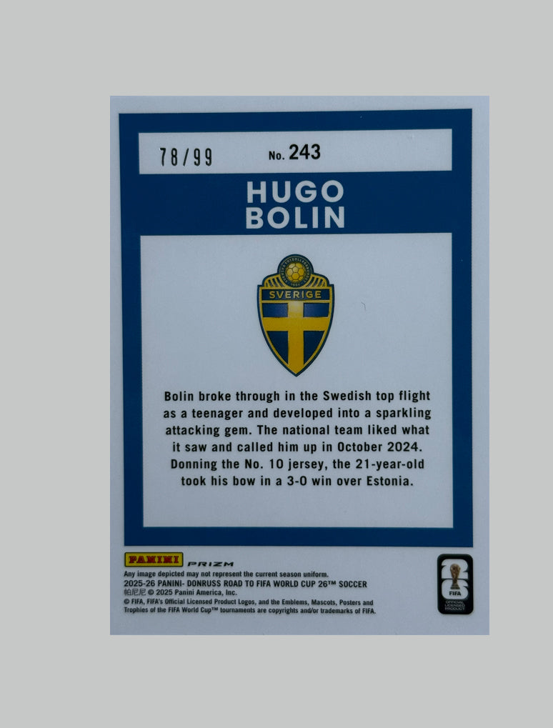 Panini Donruss Road to World Cup 2025-26 Optic Hugo Bolin 78/99