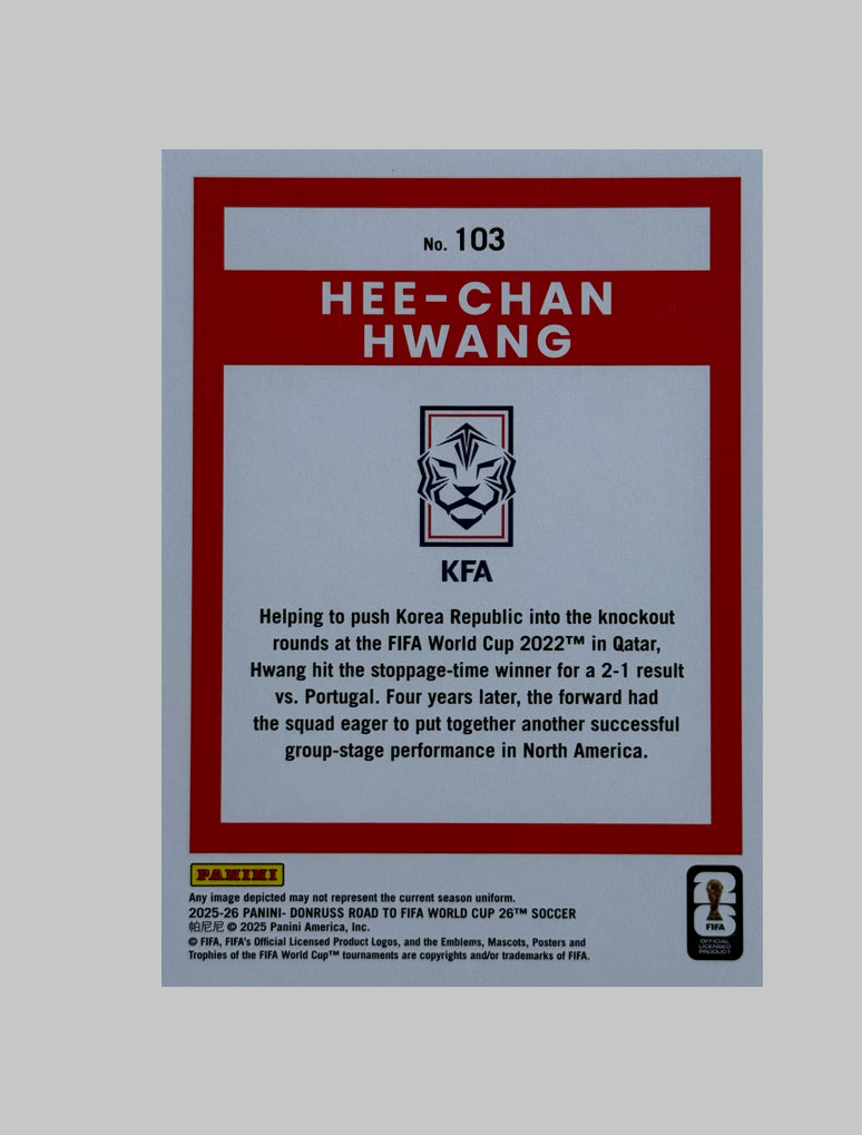 Panini Donruss Road to World Cup 2025-26 Hee-Chan Hwang 136/199