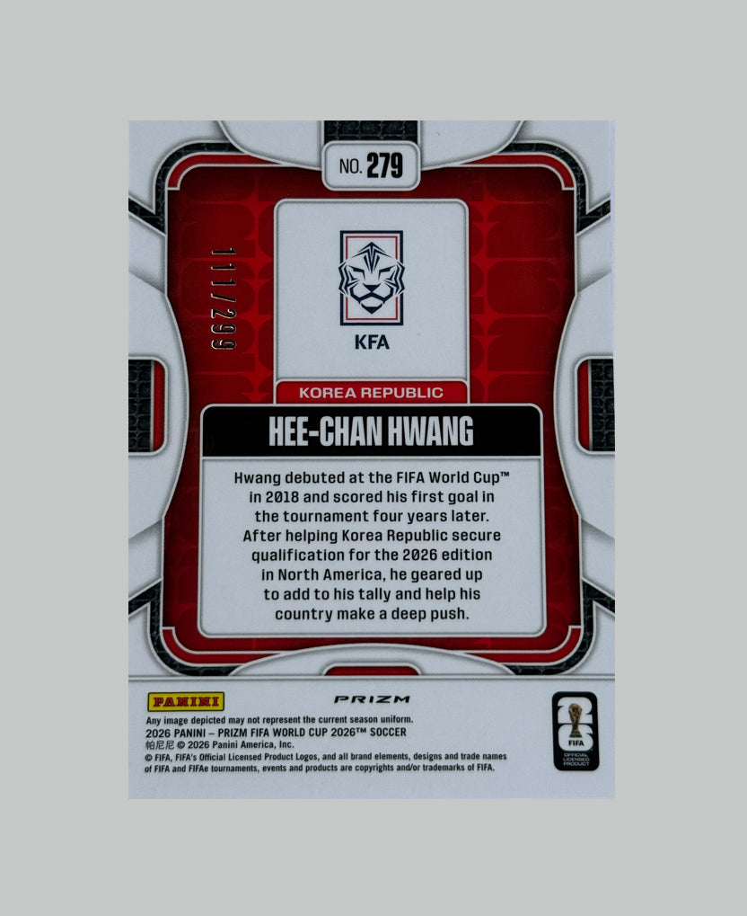 Panini Prizm World Cup 2026 Hee-Chan Hwang 111/299