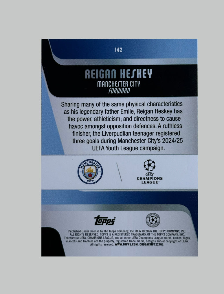 Topps UCC 2025-26 Reigan Heskey (RC) 22/75