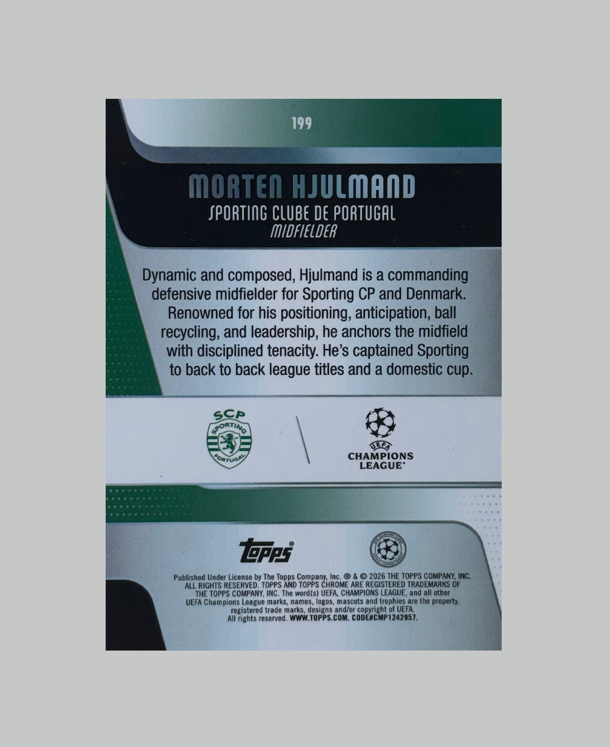 Topps Chrome UCC 2025-26 Morten Hjulmand