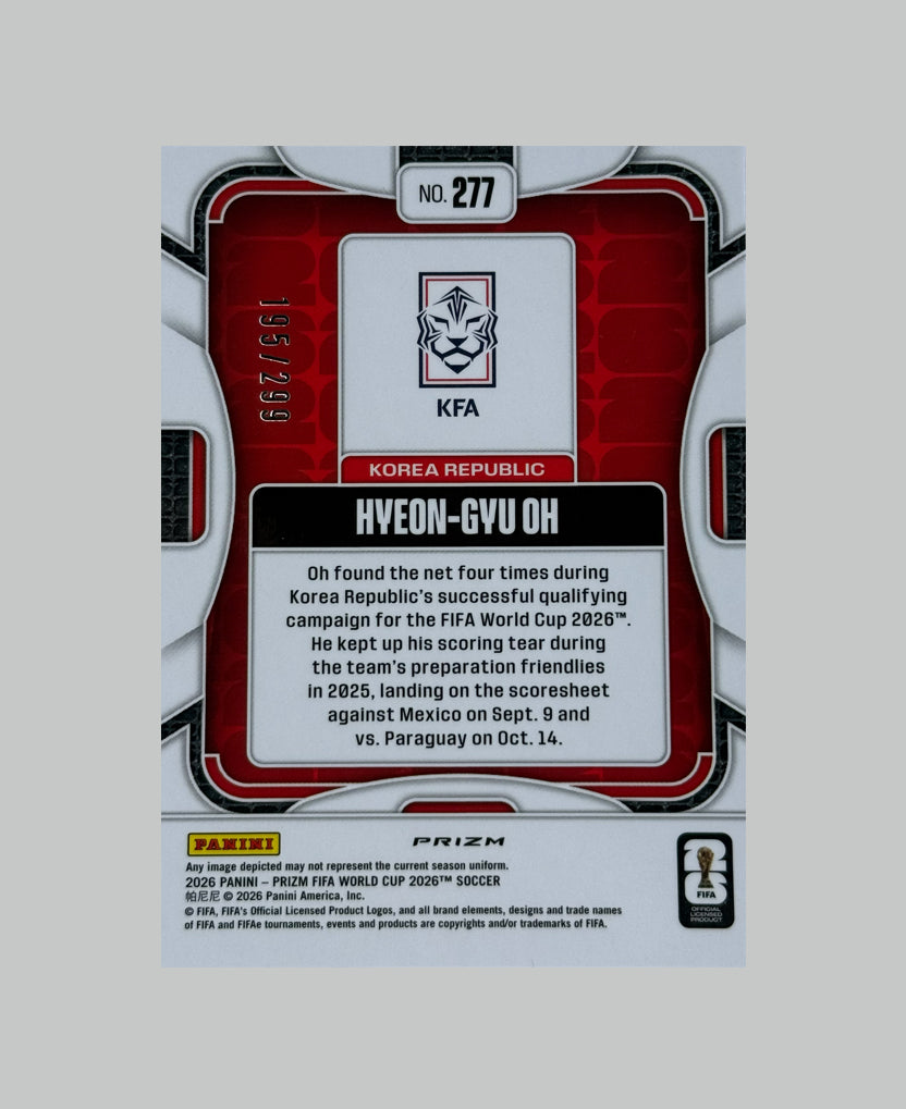 Panini Prizm World Cup 2026 Hyeon-Gyu Oh 195/299