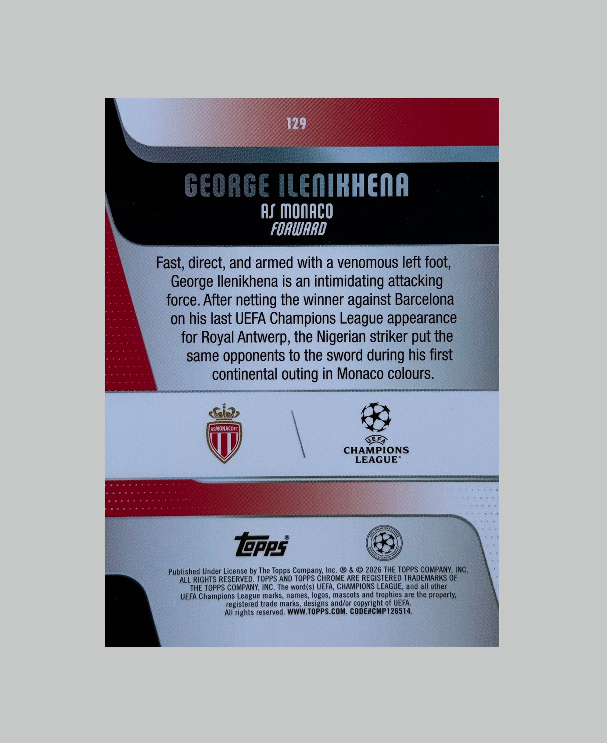 Topps Chrome UCC 2025-26 George Ilenikhena