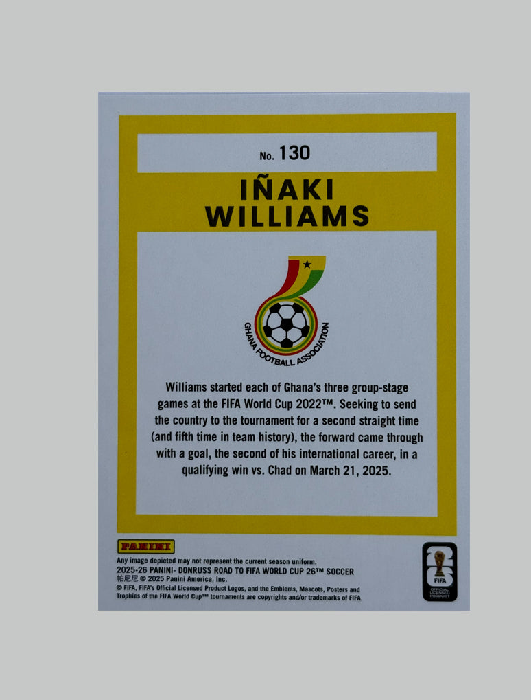 Panini Donruss Road to World Cup 2025-26 Inaki Williams 013/199